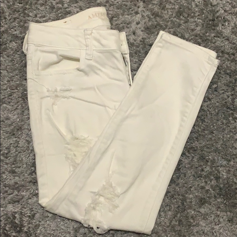 American Eagle Rip white Jeans